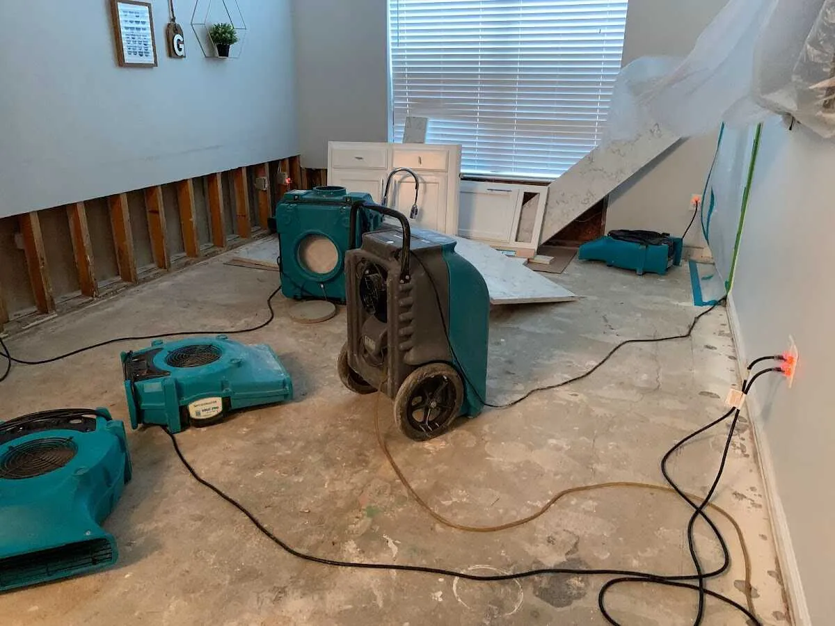 Dehumidifier in flood-cut room for Water Extraction & Removal in Ballwin